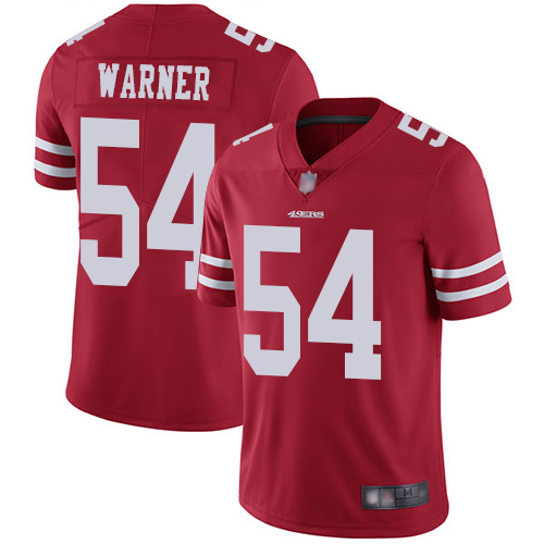 Nike 49ers #54 Fred Warner Red Team Color Men's Stitched NFL Vapor Untouchable Limited Jersey