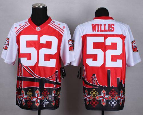 Nike 49ers #52 Patrick Willis Red Men's Stitched NFL Elite Noble Fashion Jersey