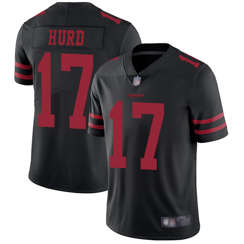 Nike 49ers #17 Jalen Hurd Black Alternate Men's Stitched NFL Vapor Untouchable Limited Jersey