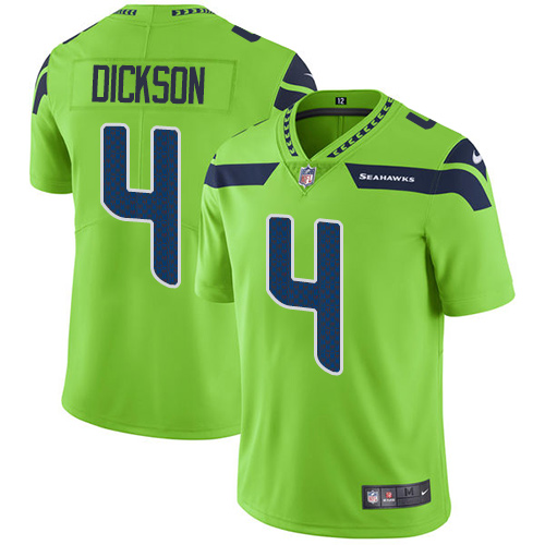 Nike Seahawks #4 Michael Dickson Green Men's Stitched NFL Limited Rush Jersey