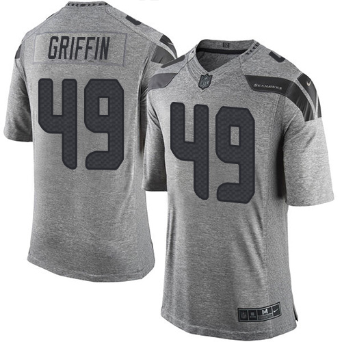 Nike Seahawks #49 Shaquem Griffin Gray Men's Stitched NFL Limited Gridiron Gray Jersey