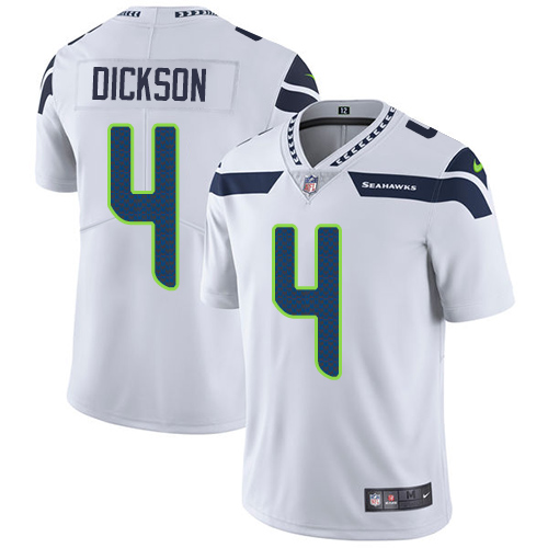 Nike Seahawks #4 Michael Dickson White Men's Stitched NFL Vapor Untouchable Limited Jersey