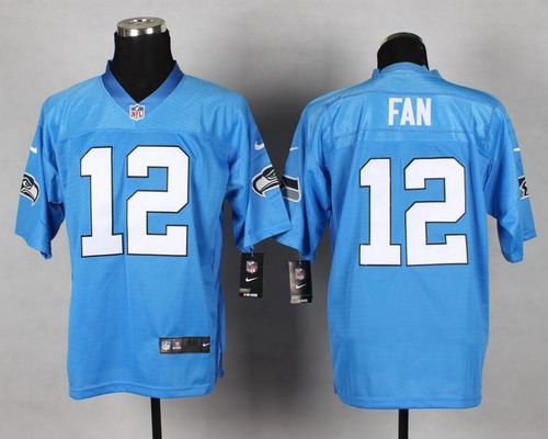 Nike Seahawks #12 Fan Light Blue Men's Stitched NFL Elite Jersey