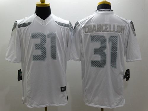 Nike Seahawks #31 Kam Chancellor White Men's Stitched NFL Limited Platinum Jersey