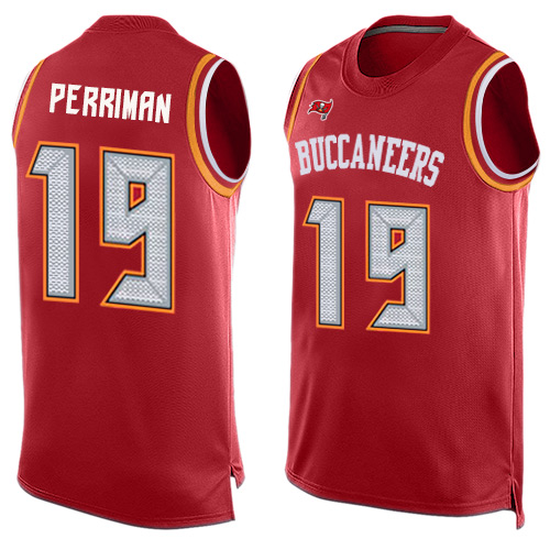 Nike Buccaneers #19 Breshad Perriman Red Team Color Men's Stitched NFL Limited Tank Top Jersey