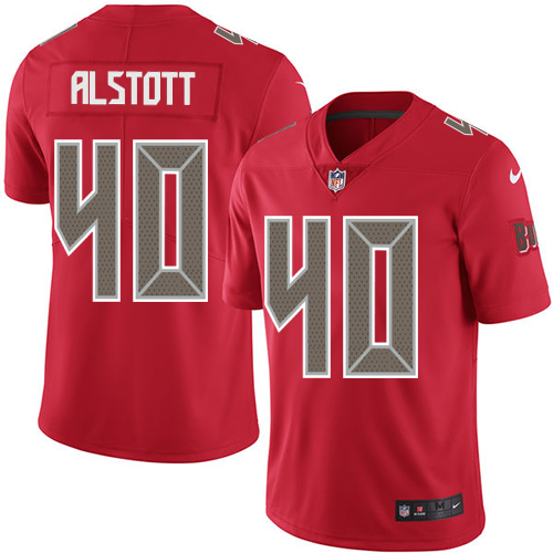 Nike Buccaneers #40 Mike Alstott Red Men's Stitched NFL Limited Rush Jersey