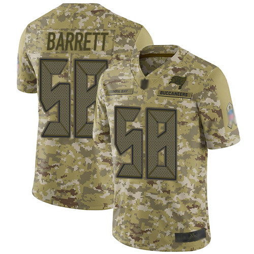 Nike Buccaneers #58 Shaquil Barrett Camo Men's Stitched NFL Limited 2018 Salute To Service Jersey