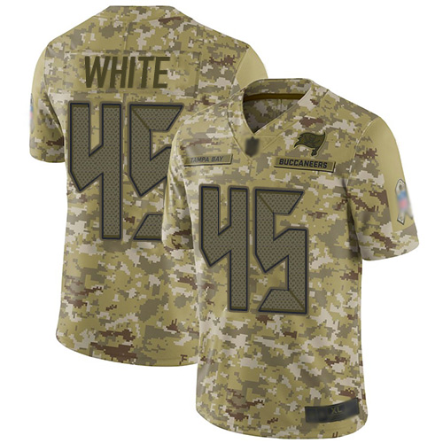 Nike Buccaneers #45 Devin White Camo Men's Stitched NFL Limited 2018 Salute To Service Jersey