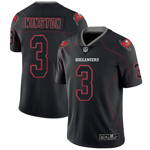 Nike Buccaneers #3 Jameis Winston Lights Out Black Men's Stitched NFL Limited Rush Jersey