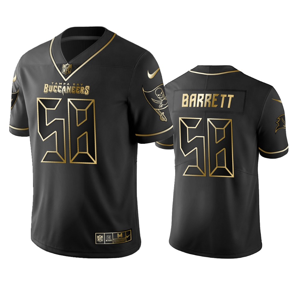 Buccaneers #58 Shaquil Barrett Men's Stitched NFL Vapor Untouchable Limited Black Golden Jersey