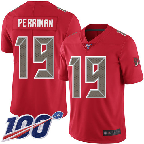 Nike Buccaneers #19 Breshad Perriman Red Men's Stitched NFL Limited Rush 100th Season Jersey