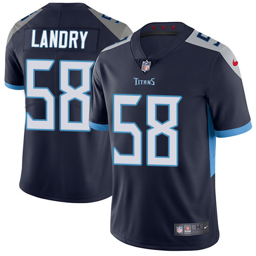 Nike Titans #58 Harold Landry Navy Blue Team Color Men's Stitched NFL Vapor Untouchable Limited Jersey