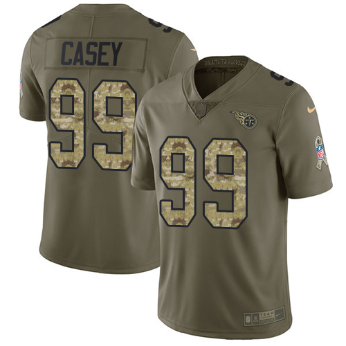 Nike Titans #99 Jurrell Casey Olive/Camo Men's Stitched NFL Limited 2017 Salute To Service Jersey