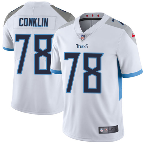 Nike Titans #78 Jack Conklin White Men's Stitched NFL Vapor Untouchable Limited Jersey