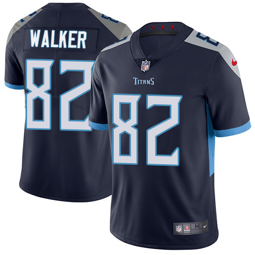Nike Titans #82 Delanie Walker Navy Blue Team Color Men's Stitched NFL Vapor Untouchable Limited Jersey