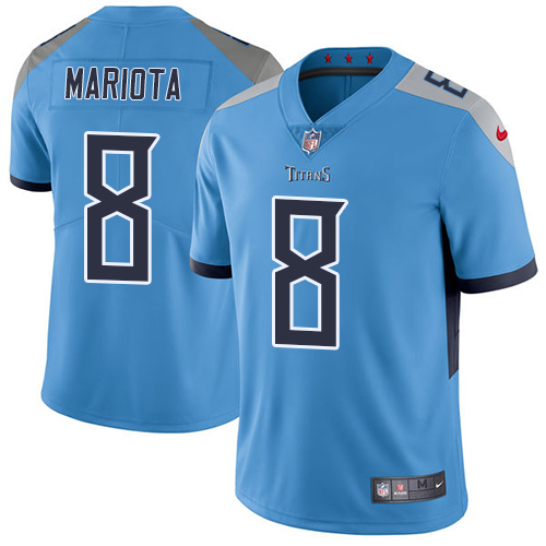 Nike Titans #8 Marcus Mariota Light Blue Alternate Men's Stitched NFL Vapor Untouchable Limited Jersey