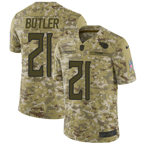 Nike Titans #21 Malcolm Butler Camo Men's Stitched NFL Limited 2018 Salute To Service Jersey