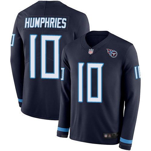 Nike Titans #10 Adam Humphries Navy Blue Team Color Men's Stitched NFL Limited Therma Long Sleeve Jersey