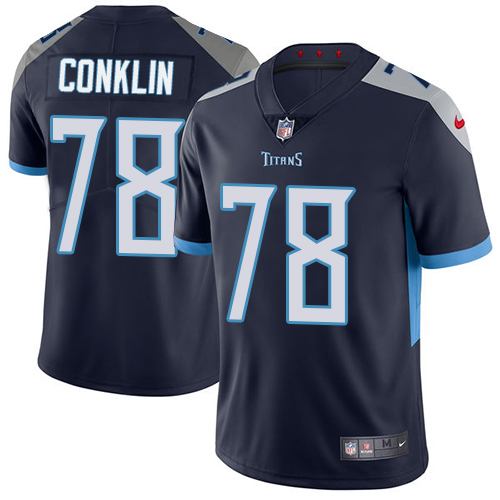 Nike Titans #78 Jack Conklin Navy Blue Team Color Men's Stitched NFL Vapor Untouchable Limited Jersey