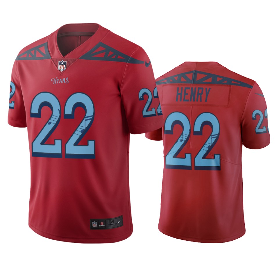 Tennessee Titans #22 Derrick Henry Red Vapor Limited City Edition NFL Jersey