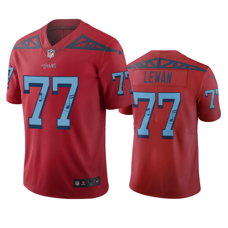 Tennessee Titans #77 Taylor Lewan Red Vapor Limited City Edition NFL Jersey