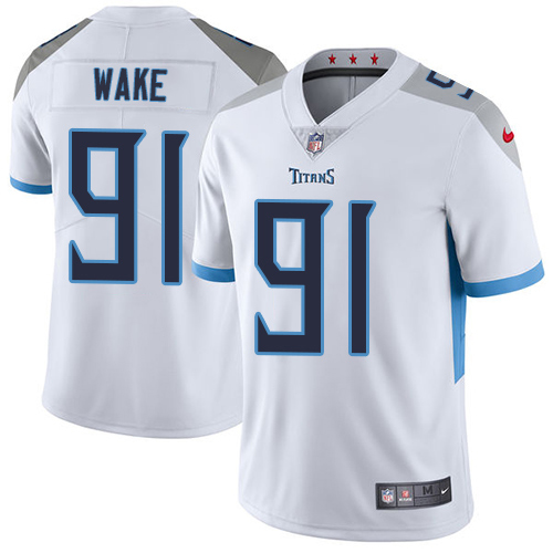 Nike Titans #91 Cameron Wake White Men's Stitched NFL Vapor Untouchable Limited Jersey