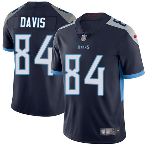 Nike Titans #84 Corey Davis Navy Blue Team Color Men's Stitched NFL Vapor Untouchable Limited Jersey