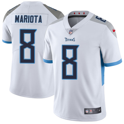 Nike Titans #8 Marcus Mariota White Men's Stitched NFL Vapor Untouchable Limited Jersey