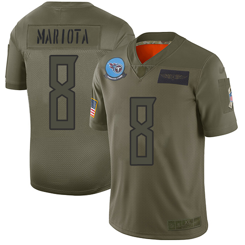 Nike Titans #8 Marcus Mariota Camo Men's Stitched NFL Limited 2019 Salute To Service Jersey