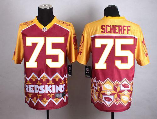Nike Redskins #75 Brandon Scherff Burgundy Red Men's Stitched NFL Elite Noble Fashion Jersey