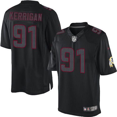 Nike Redskins #91 Ryan Kerrigan Black Men's Stitched NFL Impact Limited Jersey