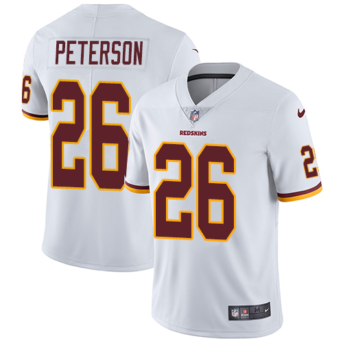Nike Redskins #26 Adrian Peterson White Men's Stitched NFL Vapor Untouchable Limited Jersey