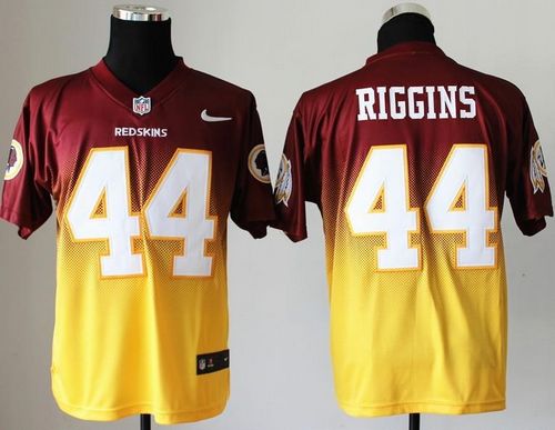 Nike Redskins #44 John Riggins Burgundy Red/Gold Men's Stitched NFL Elite Fadeaway Fashion Jersey