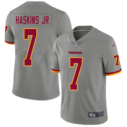 Nike Redskins #7 Dwayne Haskins Jr Gray Men's Stitched NFL Limited Inverted Legend Jersey
