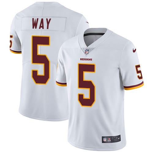 Nike Redskins #5 Tress Way White Men's Stitched NFL Vapor Untouchable Limited Jersey