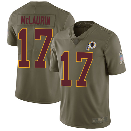 Nike Redskins #17 Terry McLaurin Olive Men's Stitched NFL Limited 2017 Salute To Service Jersey