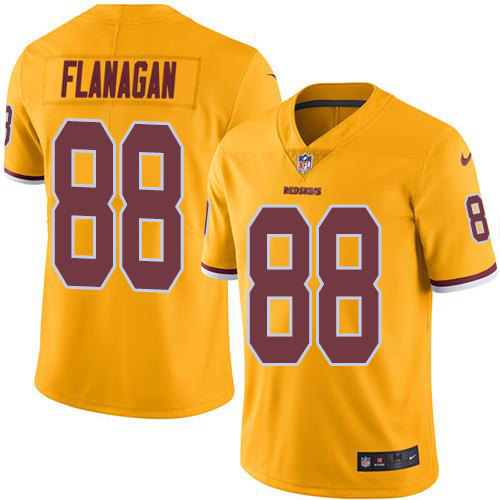 Nike Redskins #88 Matt Flanaga Gold Men's Stitched NFL Limited Rush Jersey