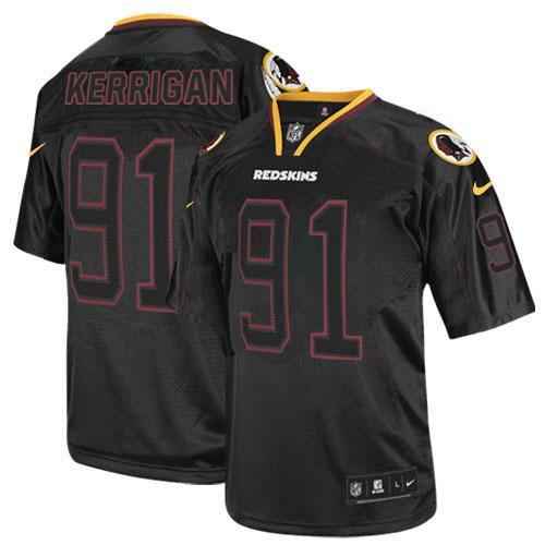 Nike Redskins #91 Ryan Kerrigan Lights Out Black Men's Stitched NFL Elite Jersey