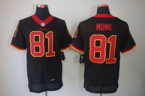 Nike Redskins #81 Art Monk Black Men's Stitched NFL Elite Jersey