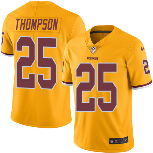 Nike Redskins #25 Chris Thompson Gold Men's Stitched NFL Limited Rush Jersey