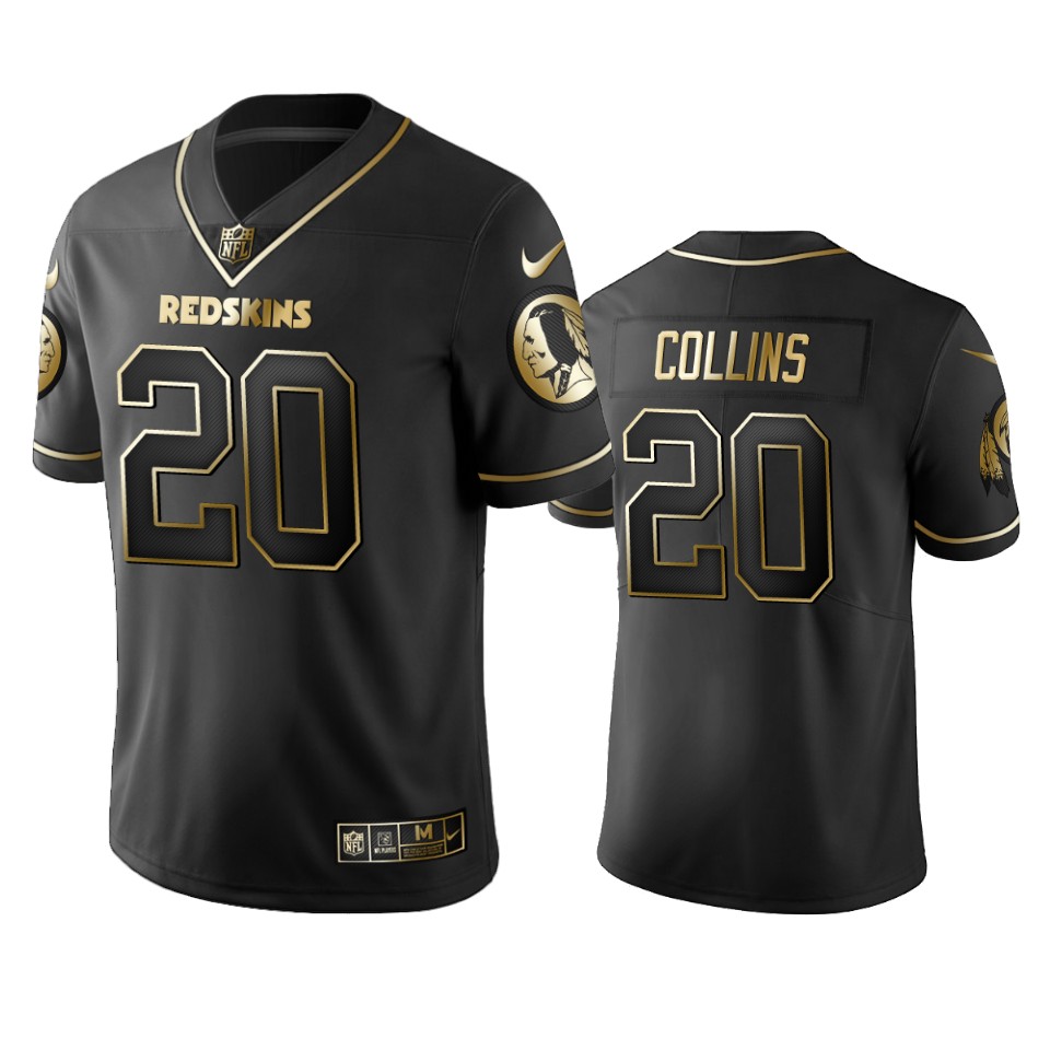 Redskins #20 Landon Collins Men's Stitched NFL Vapor Untouchable Limited Black Golden Jersey