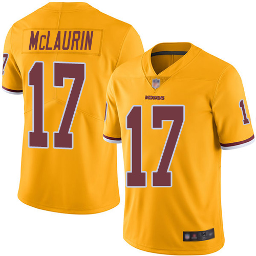 Nike Redskins #17 Terry McLaurin Gold Men's Stitched NFL Limited Rush Jersey
