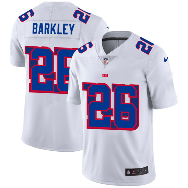 Men's New York Giants #26 Saquon Barkley White NFL Stitched Jersey