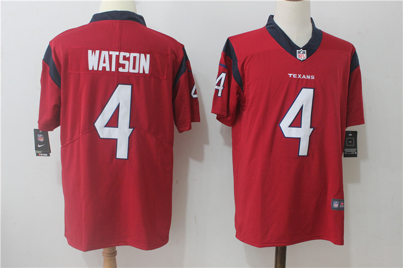 Men's Houston Texans #4 Deshaun Watson Red Alternate Stitched NFL Vapor Untouchable Limited Jersey