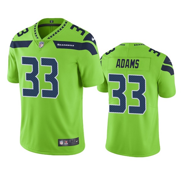 Men's Seattle Seahawks Green #33 Jamal Adams Color Rush Limited Stitched Jersey