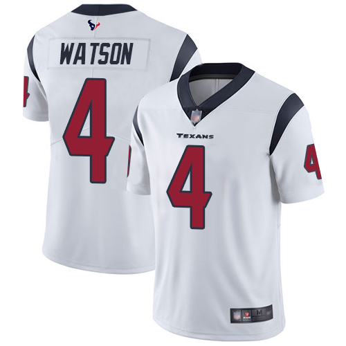 Men's Houston Texans #4 Deshaun Watson White Vapor Untouchable Limited Stitched NFL Jersey