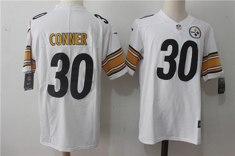 Men's Pittsburgh Steelers #30 James Conner White Stitched NFL Vapor Untouchable Limited Jersey