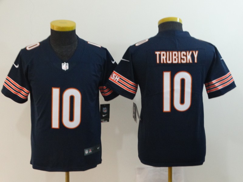 Men's Chicago Bears #10 Mitchell Trubisky Black Vapor Untouchable Elite Stitched NFL Jersey