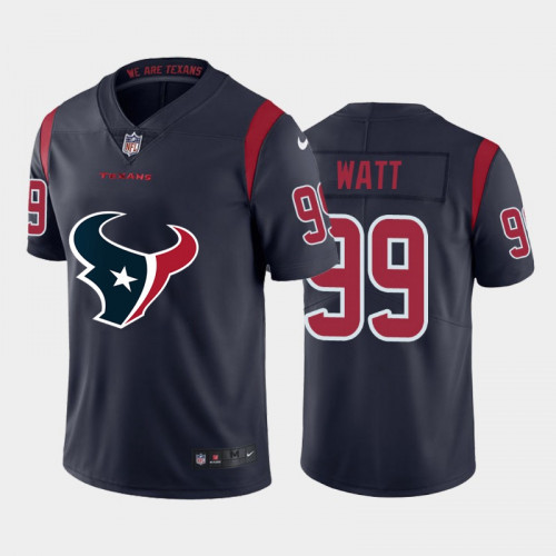 Men's Houston Texans #99 J.J. Watt Navy 2020 Team Big Logo Limit