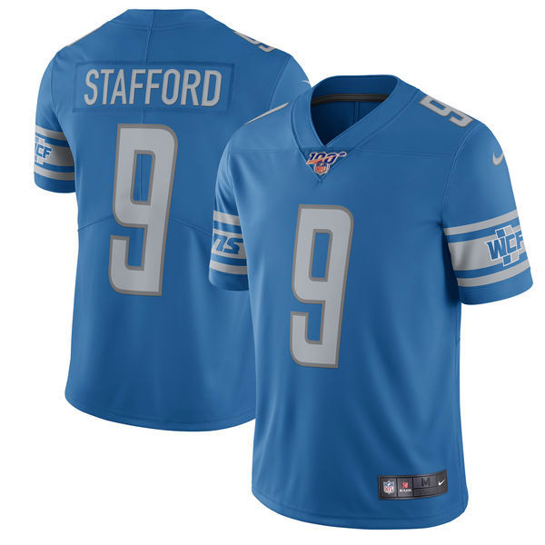 Men's Detroit Lions #9 Matthew Stafford Blue 2017 Vapor Untouchable Limited Stitched NFL Jersey